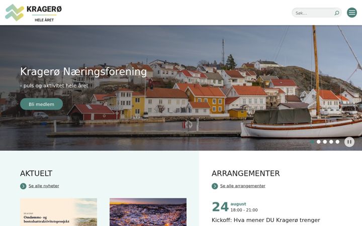 Screenshot of kragero-nf.no