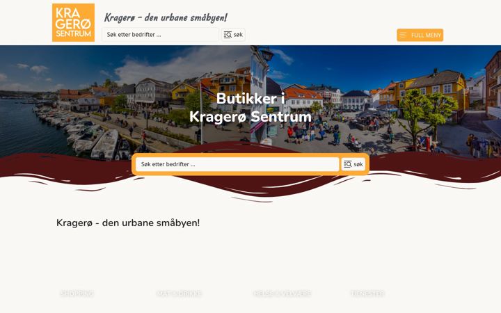 Screenshot of kragero-sentrum.no