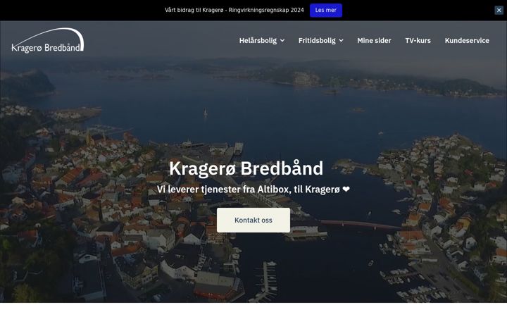 Screenshot of kragerobredband.no