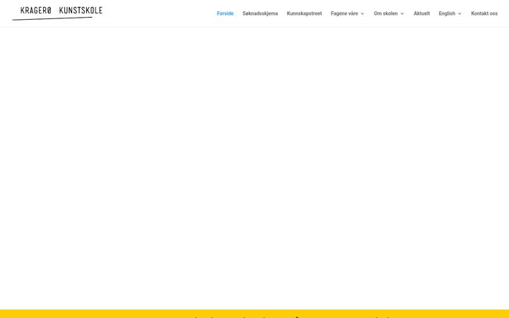 Screenshot stránky kragerokunstskole.no