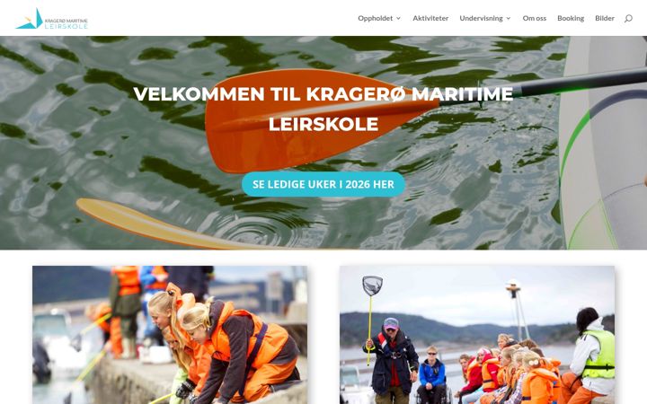 Screenshot of krageroleirskole.no