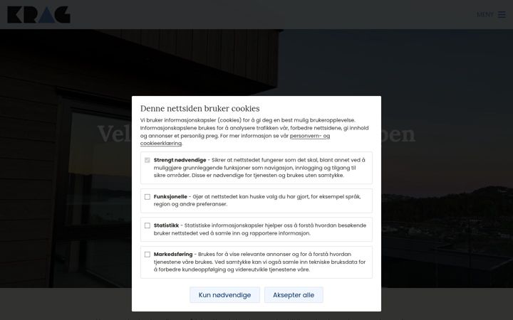 Screenshot of kraggruppen.no