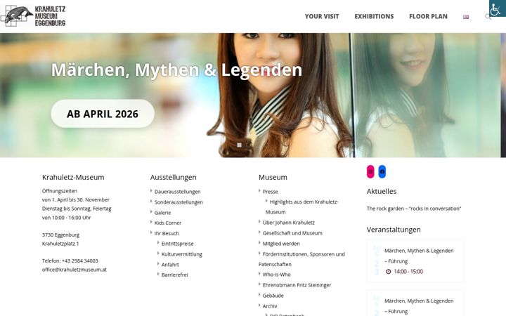 Screenshot of krahuletzmuseum.at