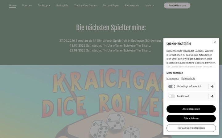 Screenshot of kraichgaudicerollers.de