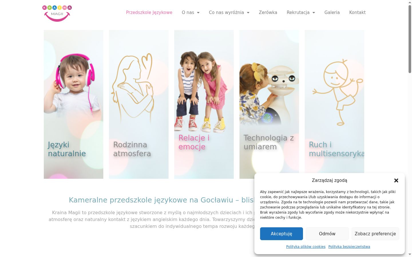 Captura de ecrã do banner de consentimento apresentado antes de qualquer interação
