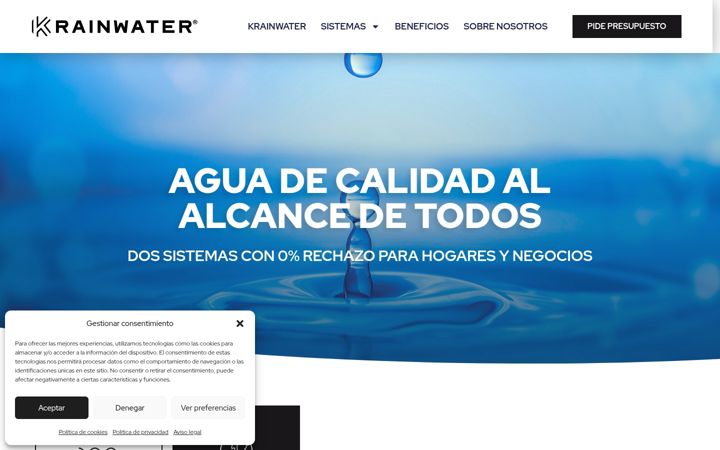 Screenshot of krainwater.com