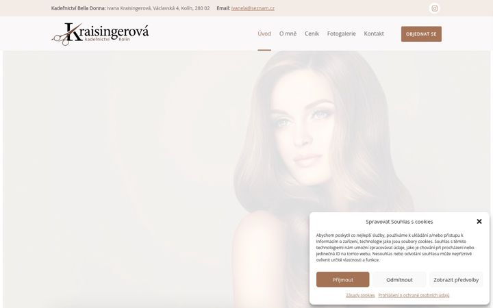 Screenshot of kraisingerova.cz