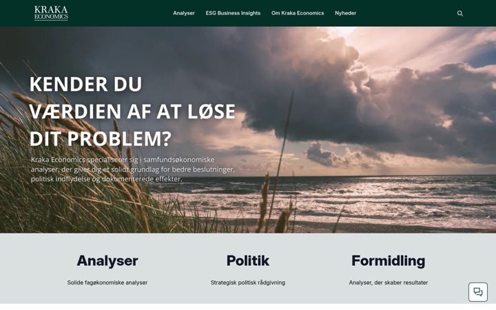 Screenshot of kraka-economics.dk
