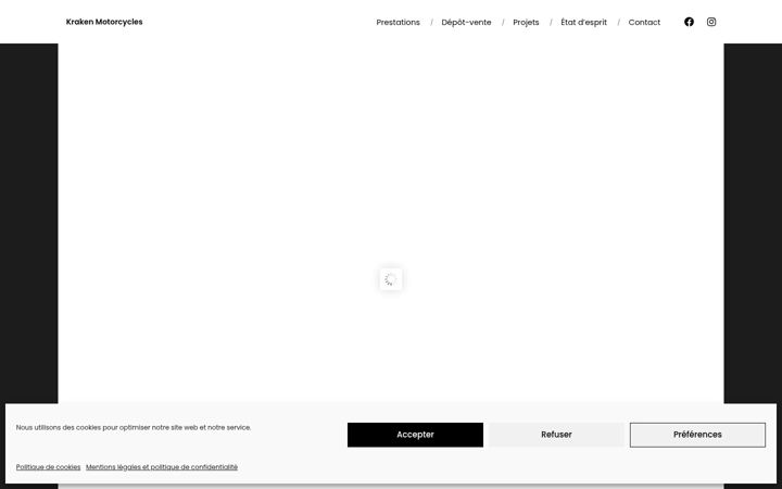 Screenshot of kraken-motorcycles.com