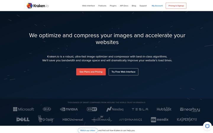Screenshot of kraken.io