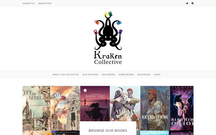Screenshot of krakencollectivebooks.com