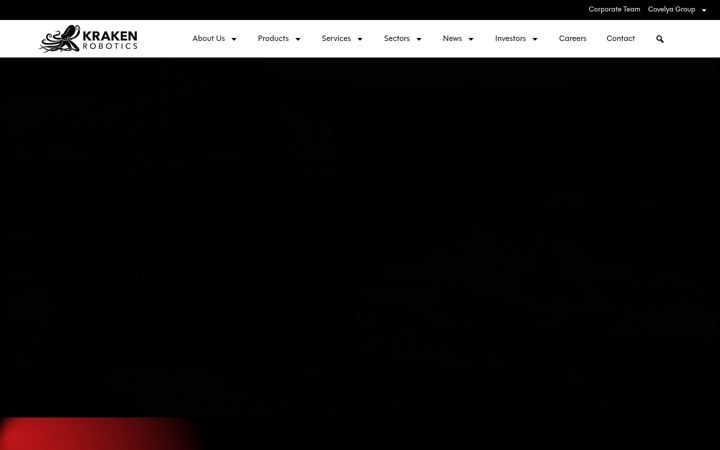 Screenshot of krakenrobotics.com