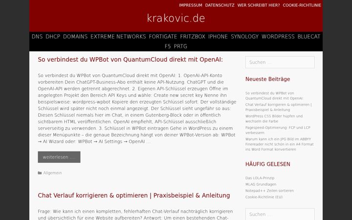 Screenshot of krakovic.de