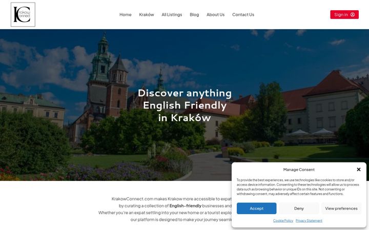 Screenshot of krakowconnect.com