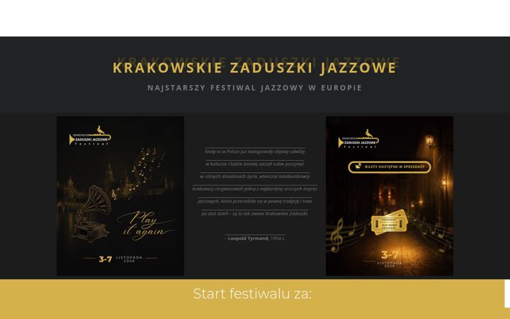 Screenshot of krakowskiezaduszkijazzowe.eu