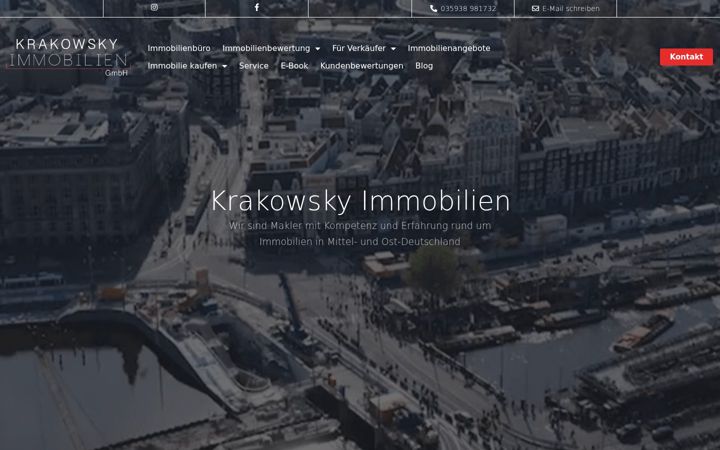 Snímek obrazovky krakowsky-immobilien.de