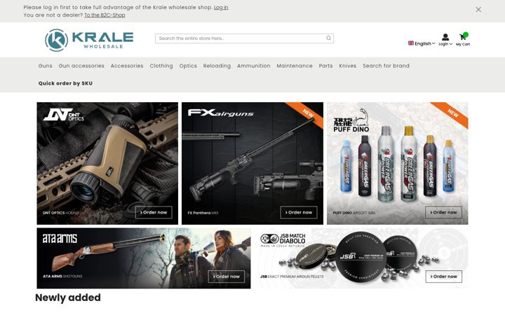 Screenshot of krale-wholesale.com