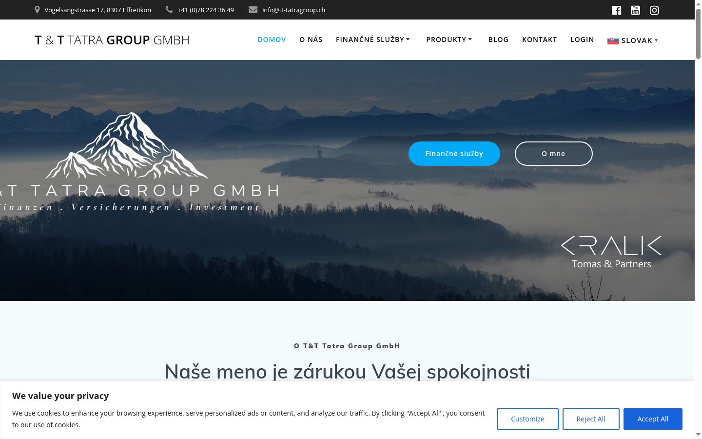 Snimka zaslona bannera za privolu prikazanog prije bilo kakve interakcije