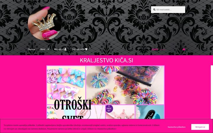 Screenshot of kraljestvo-kica.si