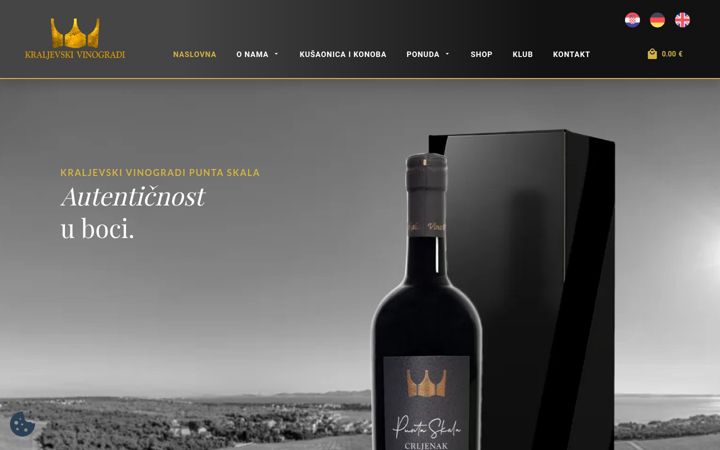 Screenshot of kraljevski-vinogradi.hr