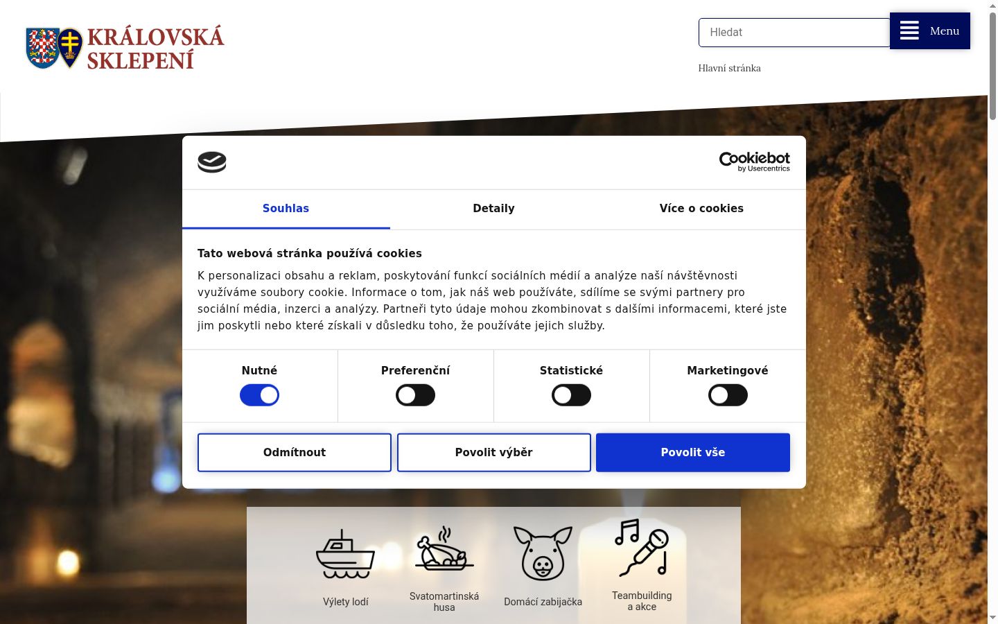 Captura de ecrã do banner de consentimento apresentado antes de qualquer interação