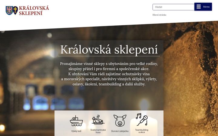 Screenshot of kralovskasklepeni.cz