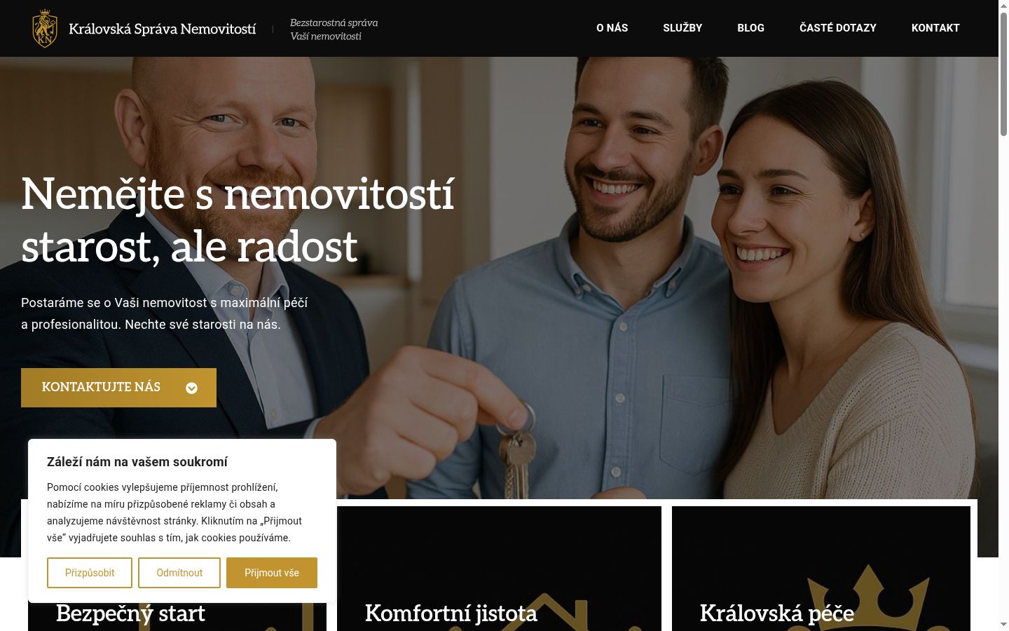 Snímka obrazovky banera súhlasu zobrazeného pred akoukoľvek interakciou