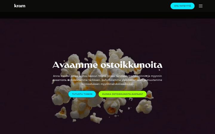 Screenshot of kram.fi