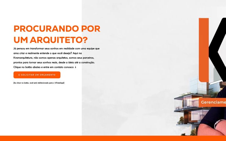 Screenshot of kramarquitetura.com.br