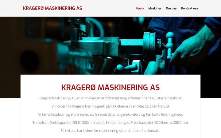 Screenshot of kramask.no