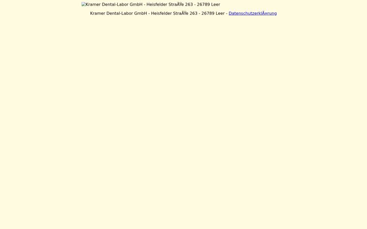 Screenshot of kramer-dental-labor.de