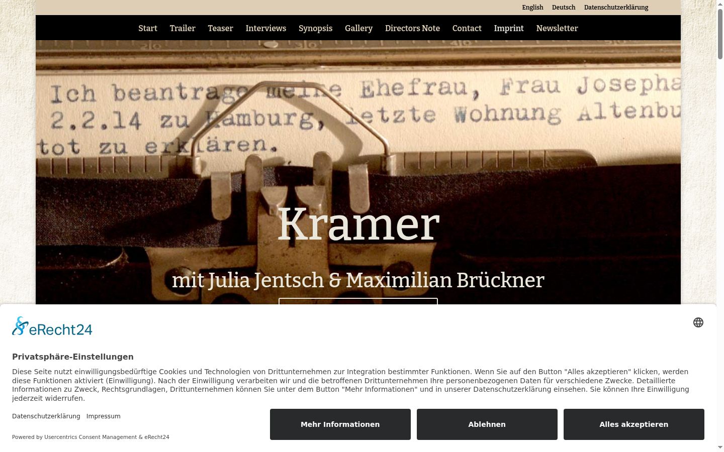 Screenshot tal-banner tal-kunsens muri qabel kwalunkwe interazzjoni