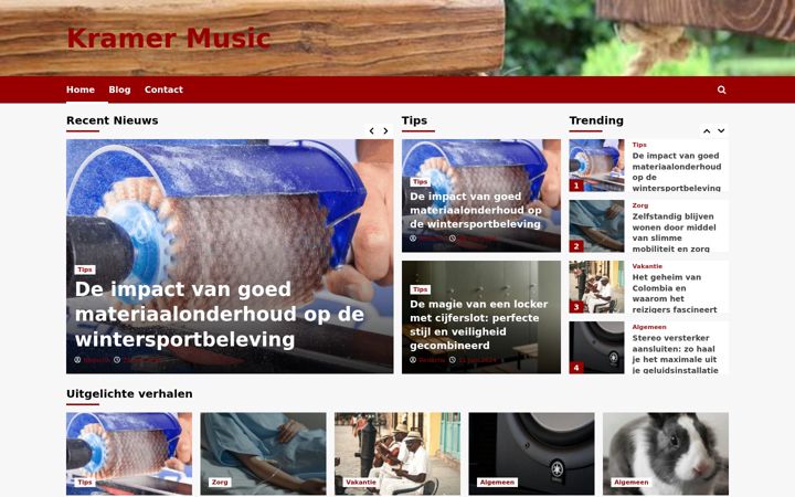 Screenshot of kramer-music.nl