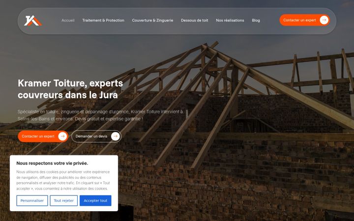 Screenshot of kramer-toiture.fr