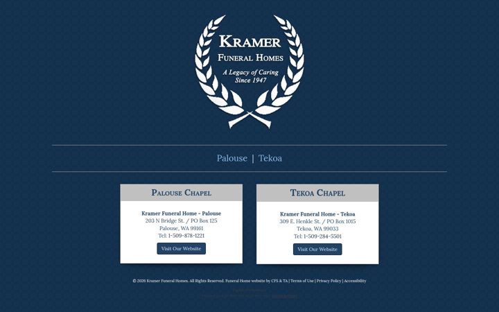 Snímek obrazovky kramercares.com