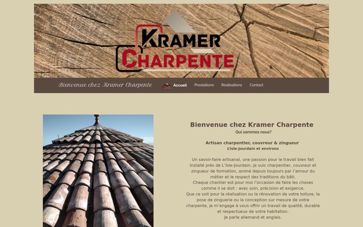 Screenshot of kramercharpente.fr