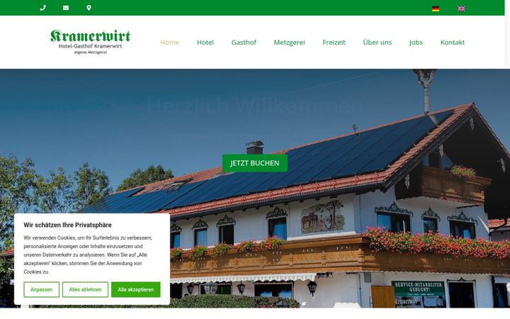 Screenshot of kramerwirt-irschenberg.de