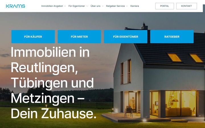 Screenshot of krams-immobilien.de