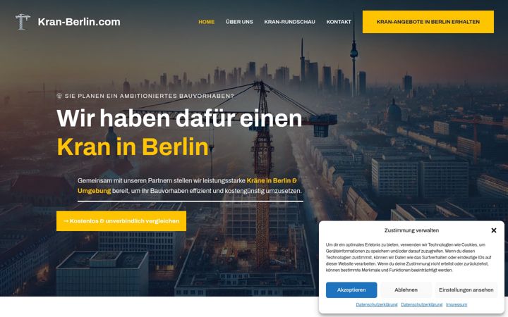Skærmbillede af kran-berlin.com