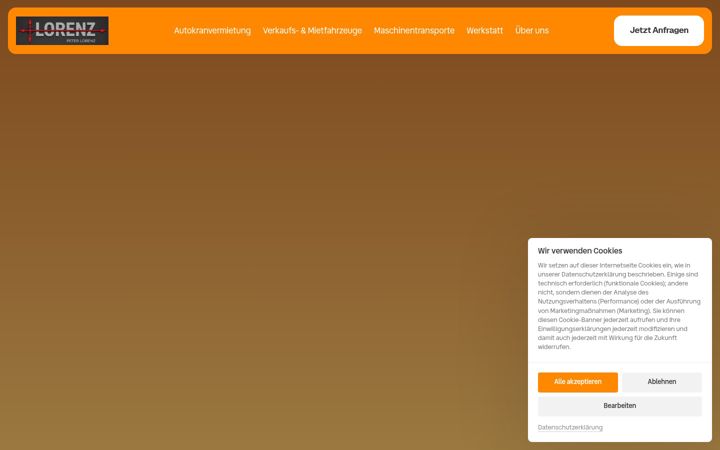 Screenshot of kran-lorenz.de