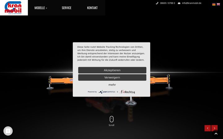 Screenshot of kran-mobil.com