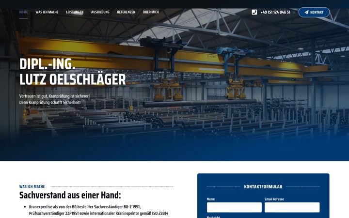 Screenshot of kran-pruefer.de