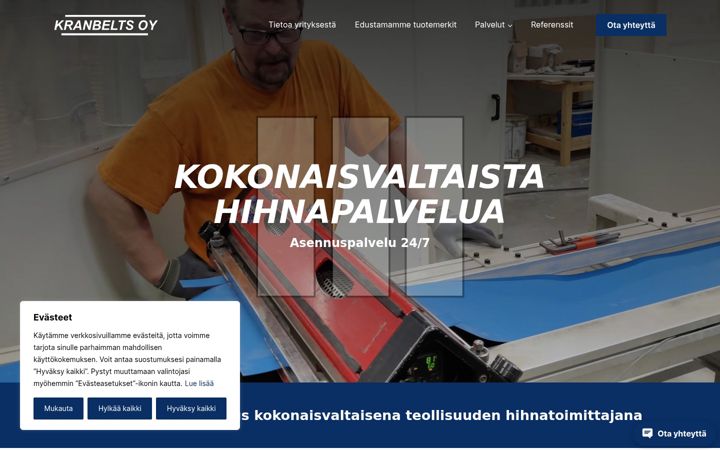Screenshot of kranbelts.com
