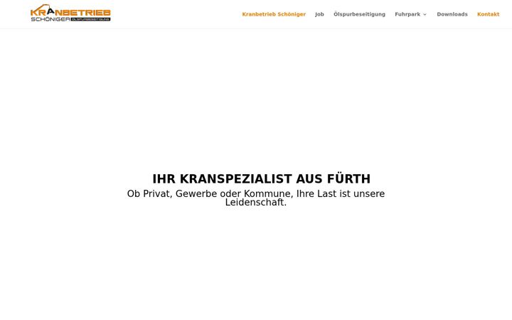 Screenshot of kranbetrieb-schoeniger.de