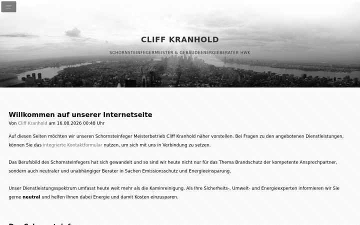 Screenshot of kranhold-schornsteinfeger.de