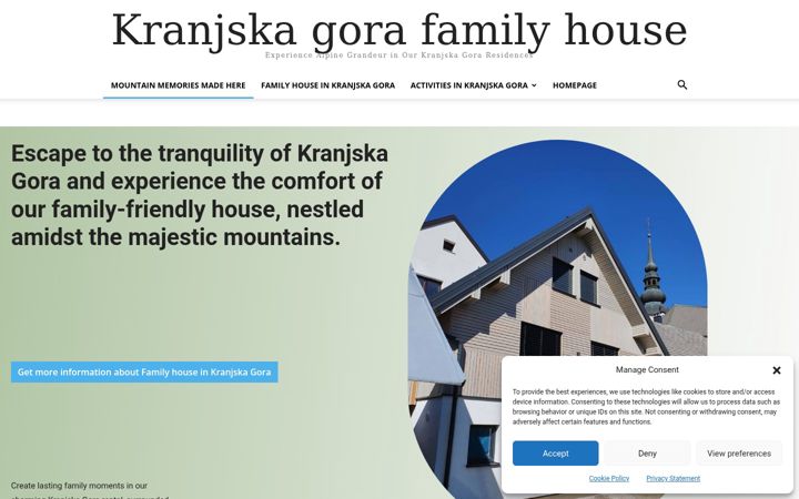 Screenshot of kranjskagora-house.si