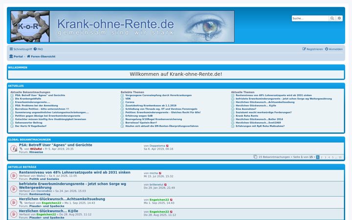 Screenshot of krank-ohne-rente.de