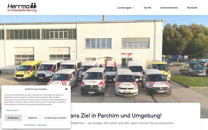 Screenshot of krankenbefoerderung-herrmann.de