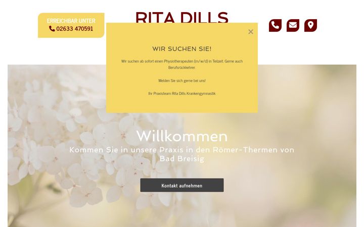 Screenshot of krankengymnastik-dills.de