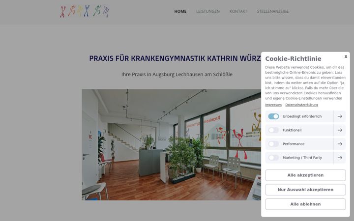 Screenshot of krankengymnastik-wuerzl.de